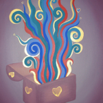 Abstract painting interior design original canvas