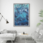 Abstract painting interior design original canvas LAH painter The Heart Temple